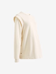 Neutral Maternity/Nursing Popper Side Sweatshirt - Image 6 of 6