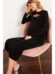 Black Maternity Cut Out Dress - Image 1 of 8