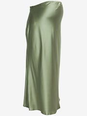 Khaki Green Maternity Satin Slip Skirt - Image 5 of 5