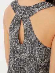 FatFace Black Lola Linear Batik Print Dress - Image 4 of 5