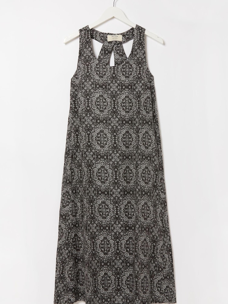 FatFace Black Lola Linear Batik Print Dress - Image 5 of 5