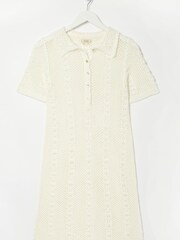 FatFace White Button Down Knit Dress - Image 4 of 4