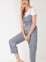 FatFace Blue Natalie Sealife Jumpsuit - Image 1 of 4