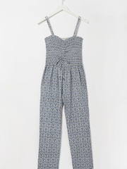 FatFace Blue Natalie Sealife Jumpsuit - Image 4 of 4