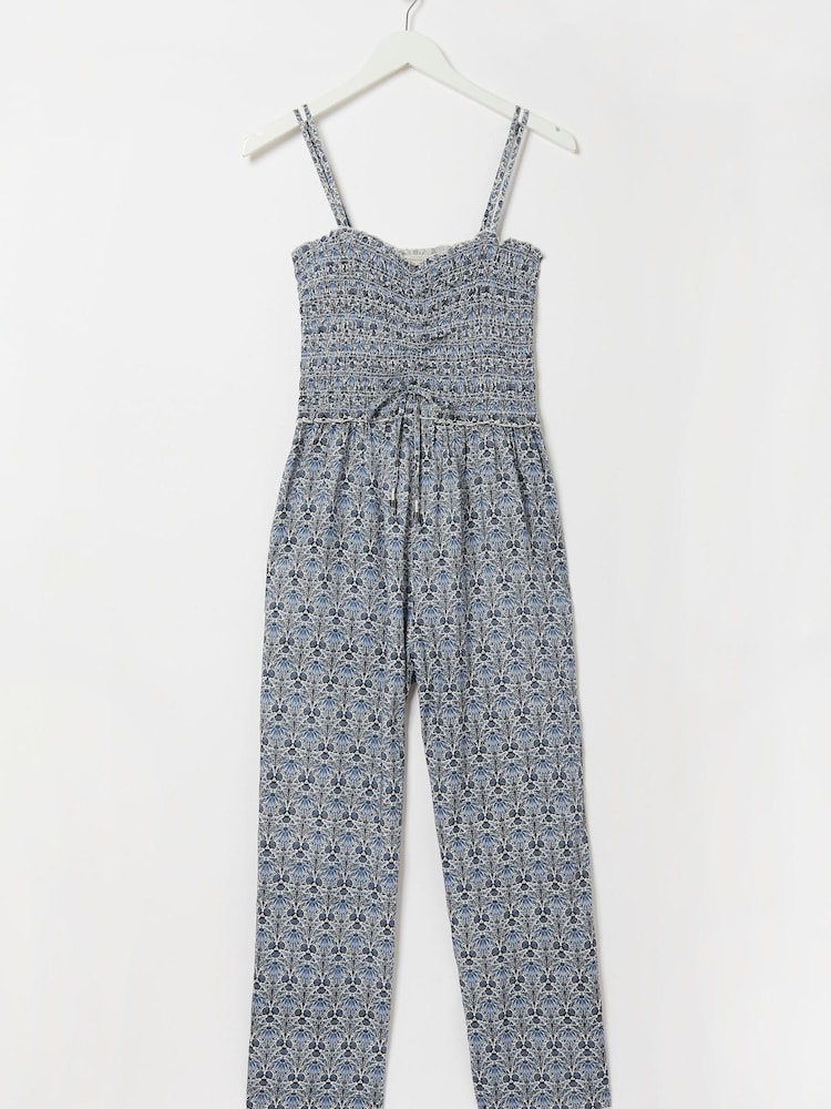 FatFace Blue Natalie Sealife Jumpsuit - Image 4 of 4