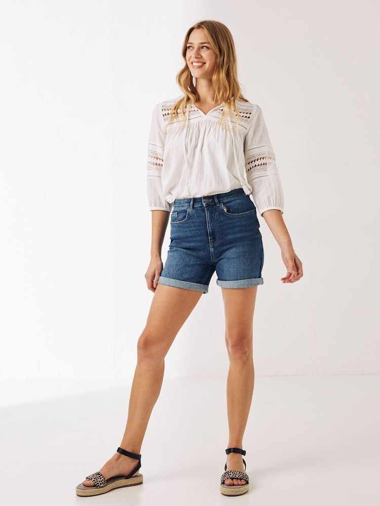 FatFace Blue Darley Denim Shorts - Image 1 of 5