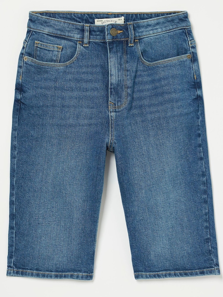FatFace Blue Bisley Denim Bermuda Shorts - Image 4 of 4