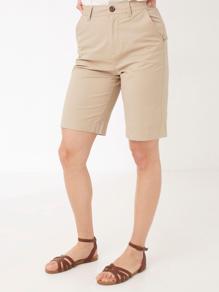 FatFace Natural Corina A-Line Chino Shorts - Image 1 of 1 FatFace Natural Corina A-Line Chino Shorts - Image 1 of 1