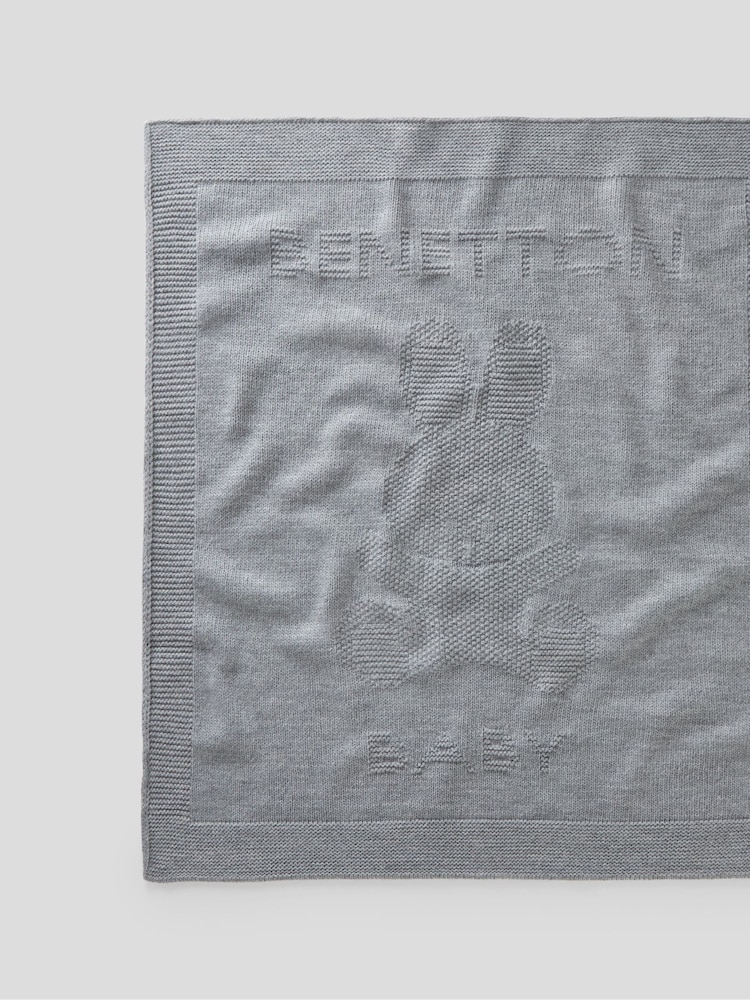 Benetton Bunny Blanket - Image 1 of 2 Benetton Bunny Blanket - Image 1 of 2