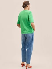 Mango Green Shoulder Pads Short-Sleeved T-Shirt - Image 2 of 6