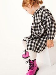 Pink Standard Fit (F) Next Warm Lined Lace-Up Boots - Image 5 of 9