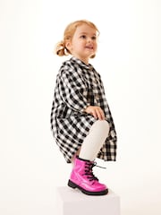Pink Standard Fit (F) Next Warm Lined Lace-Up Boots - Image 6 of 9