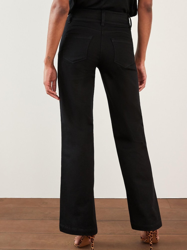 Black Lift, Slim And Shape Wide Leg Jeans - Image 2 of 5