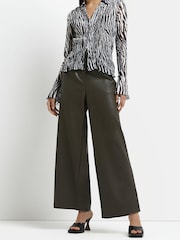 River Island Black Ls Aop Shirred Shirt - Image 4 of 4