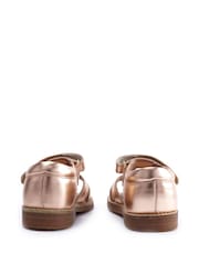 Start-Rite Gold Seashore Leather Rip-Tape Sandals - Image 2 of 5