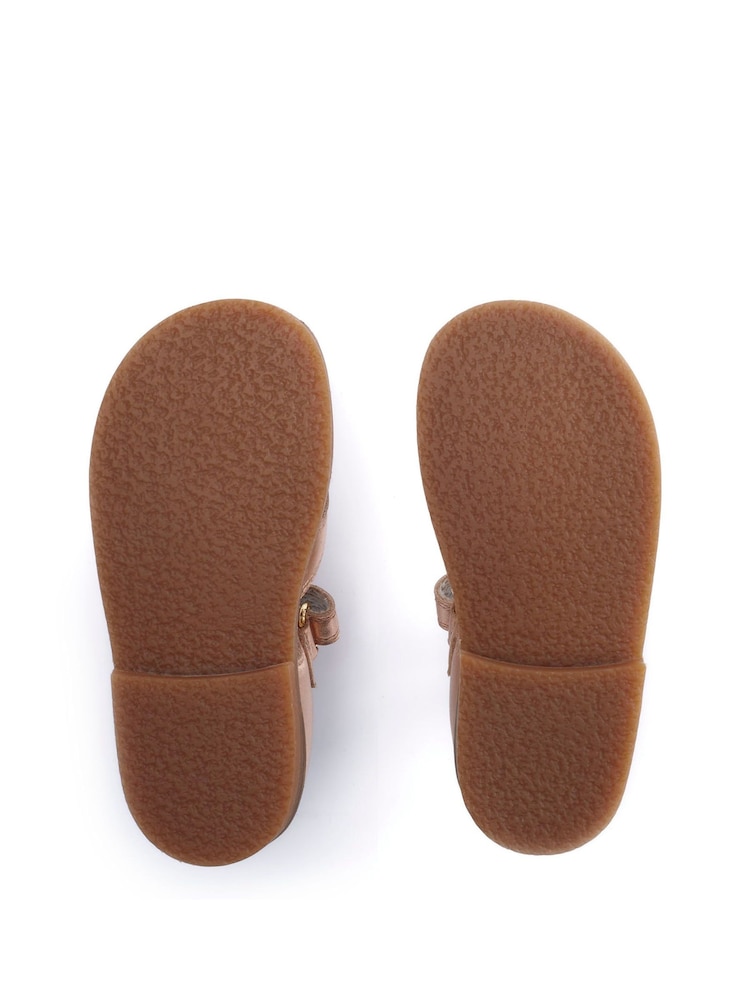 Start-Rite Gold Seashore Leather Rip-Tape Sandals - Image 5 of 5