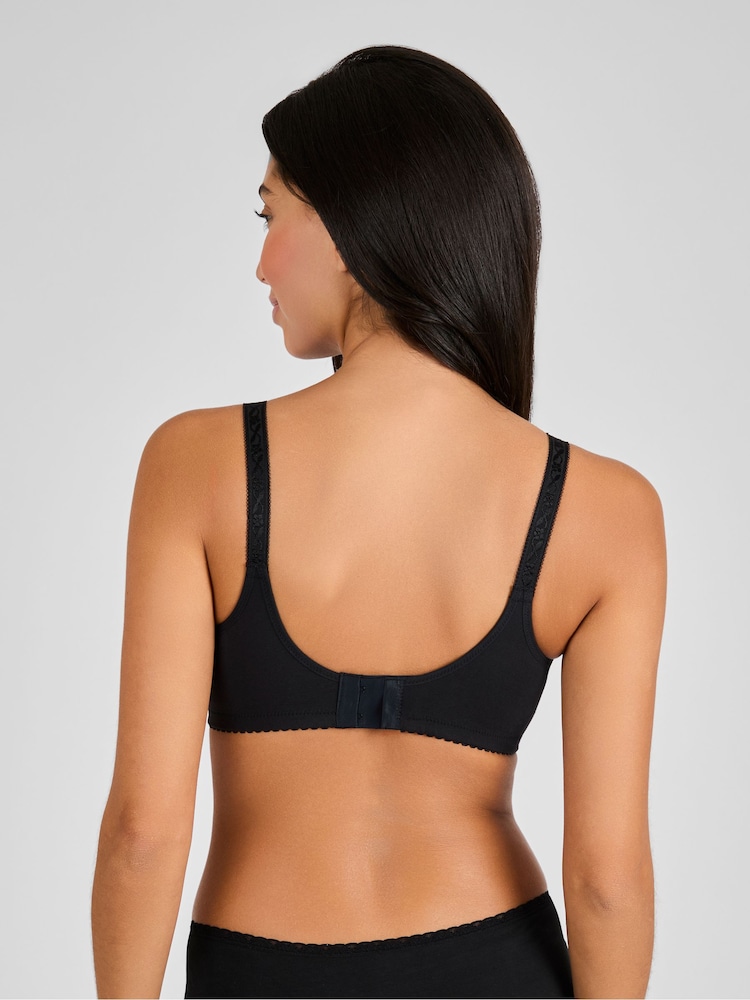 Emma Jane Black Maternity & Nursing Lace Trim Bra - Image 2 of 4