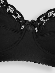 Emma Jane Black Maternity & Nursing Lace Trim Bra - Image 4 of 4