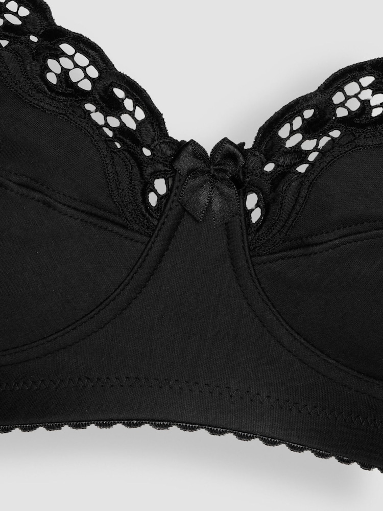 Emma Jane Black Maternity & Nursing Lace Trim Bra - Image 4 of 4