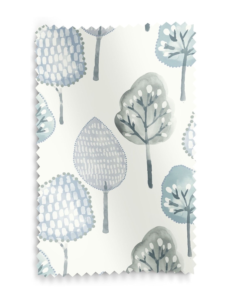 Sky Blue Trees Made To Measure Roman 100% Cotton Blind - Image 7 of 7