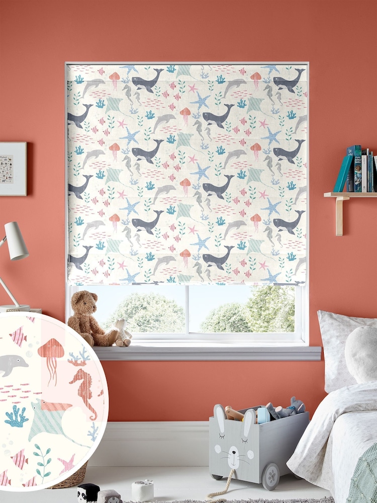Natural Sea Life Made To Measure 100% Cotton Roman Blinds - Image 1 of 6