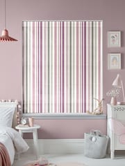 Pink Stripe Made To Measure Roman 100% Cotton Blind - Image 5 of 6