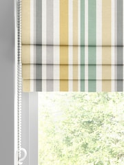 Yellow Multi Kids Stripe Made To Measure Roman 100% Cotton Blind - Image 2 of 6