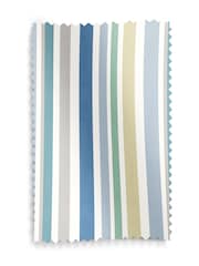 Blue Multi Kids Stripe Made To Measure Roman 100% Cotton Blind - Image 6 of 6