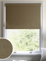 Hessian Brown Paso Made To Measure Roman Blinds - Image 1 of 6