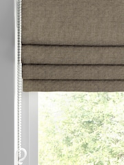 Hessian Brown Paso Made To Measure Roman Blinds - Image 2 of 6
