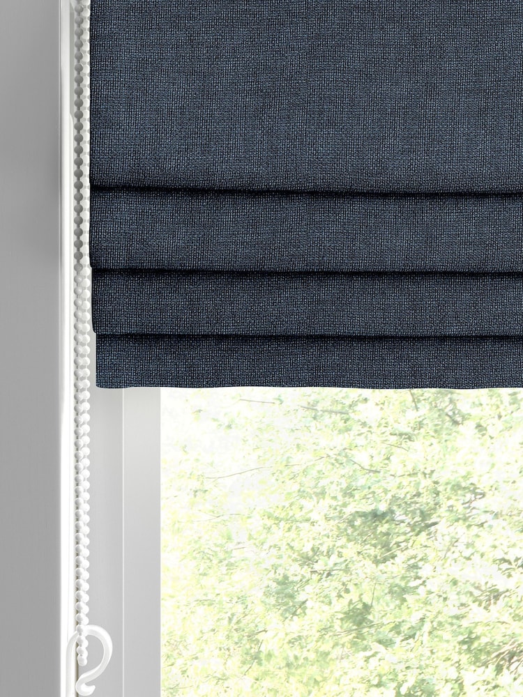 Ink Blue Paso Made To Measure Roman Blinds - Image 2 of 6