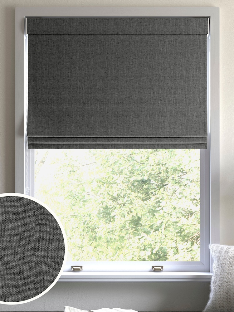 Ash Grey Paso Made To Measure Roman Blinds - Image 1 of 6