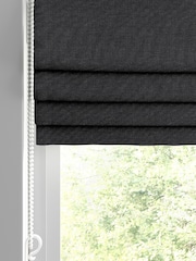 Ebony Black Paso Made To Measure Roman Blinds - Image 2 of 6