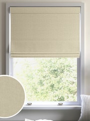 Oyster Natural Harvi Made To Measure Roman Blinds - Image 1 of 6