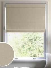 Oatmeal Natural Harvi Made To Measure Roman Blinds - Image 1 of 6
