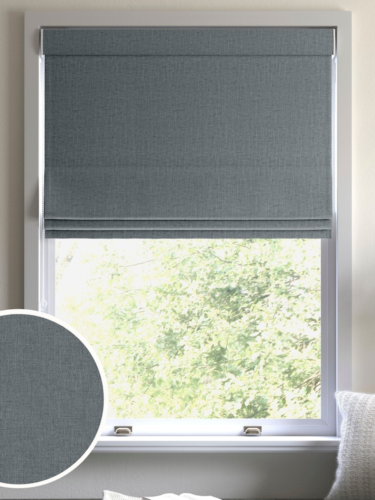 Slate Grey Harvi Made To Measure Roman Blinds - Image 1 of 6