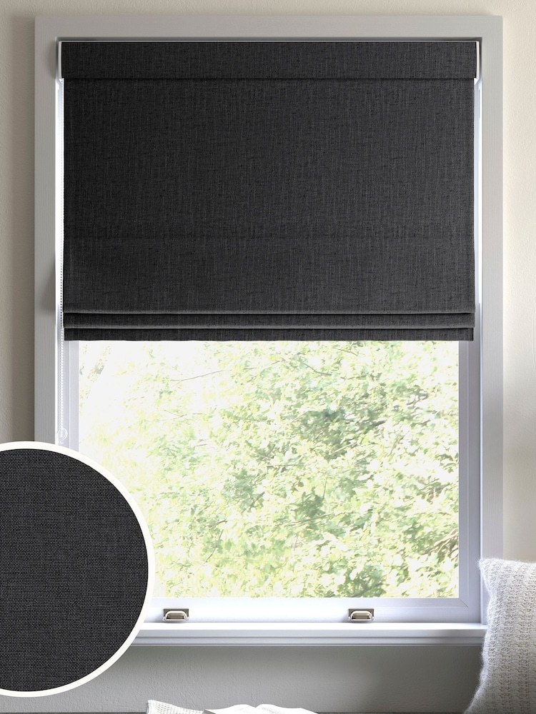 Smoke Grey Harvi Made To Measure Roman Blinds - Image 1 of 6