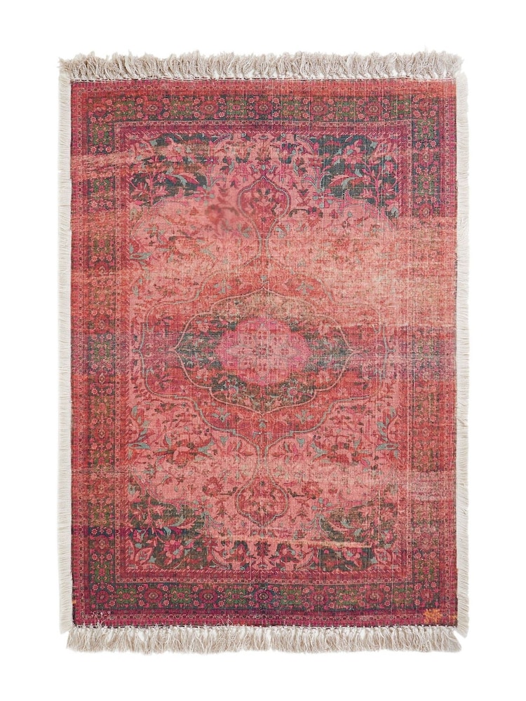 French Connection Red Medium Recycled Cassis Rug - Image 1 of 1