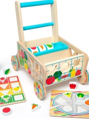 Melissa & Doug Multi Wooden Grow with Me Grocery Cart - Image 8 of 9