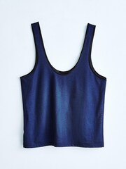 Blue Metallic Scoop Vest - Image 7 of 11
