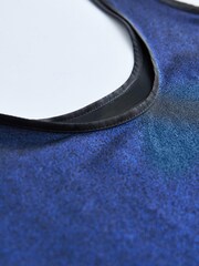 Blue Metallic Scoop Vest - Image 9 of 11