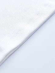 White Ribbed Cropped Racer Tank - Image 9 of 9