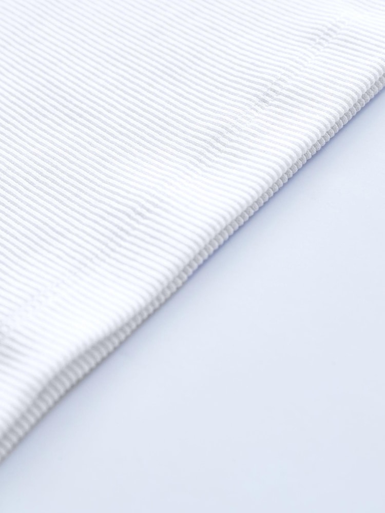 White Ribbed Cropped Racer Tank - Image 9 of 9