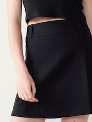 Black Ribbed Cropped Racer Tank - Image 3 of 9
