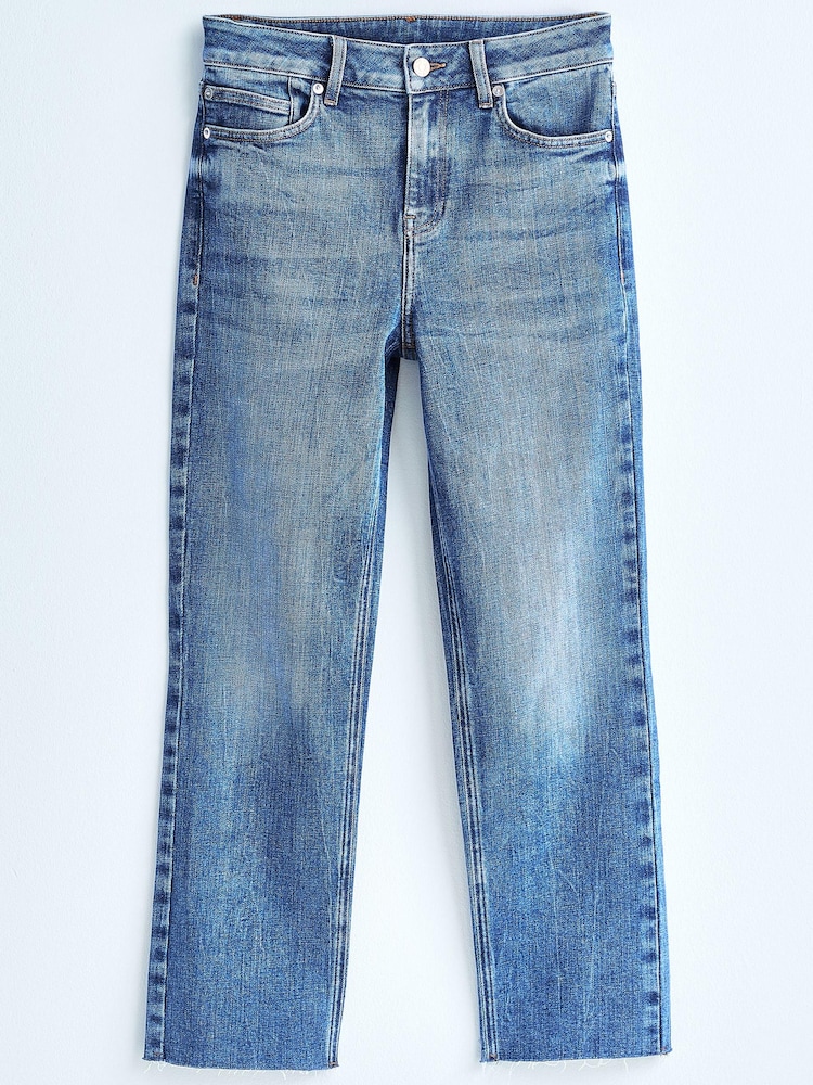 Own. Mid Blue Mid Rise Straight Jeans - Image 1 of 7