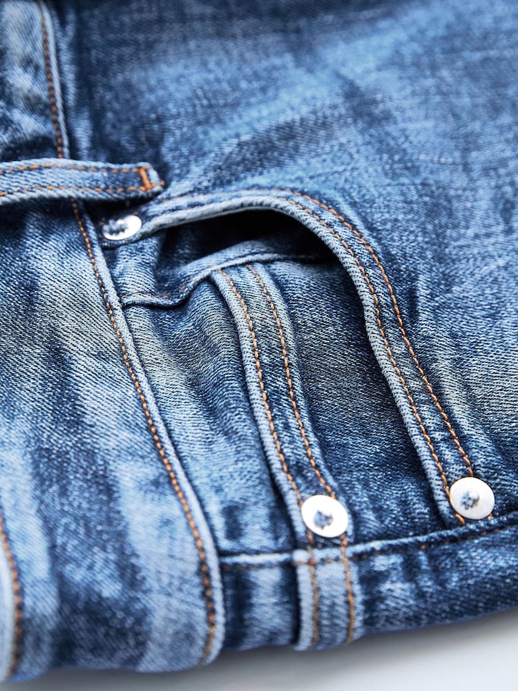 Own. Mid Blue Mid Rise Straight Jeans - Image 6 of 7
