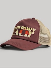 Superdry Brown Vintage Trucker Cap - Image 2 of 5