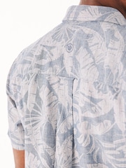 FatFace Blue Padson Palm Print Shirt - Image 3 of 4