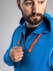 Helly Hansen Blue 100% Cotton Oxford Zip Up Hoodie - Image 2 of 6