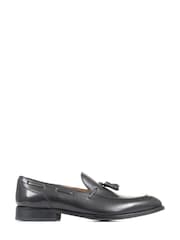 Jones Bootmaker Mens Devon Black Leather Tassel Loafers - Image 1 of 6